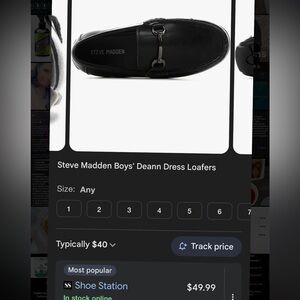 Steve Madden Black Loafers Slip-On Shoes